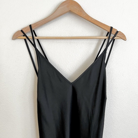 GWYN Olson Satin Backless Maxi Slip Dress in Black - Picture 7 of 11
